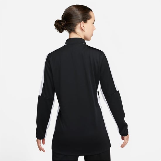 Nike Dri Fit Academy camiseta de entrenamiento de fútbol para mujer con cremallera de 1/2 en negro - Image 2