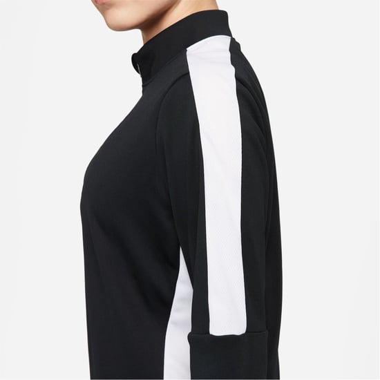 Nike Dri Fit Academy camiseta de entrenamiento de fútbol para mujer con cremallera de 1/2 en negro - Image 3