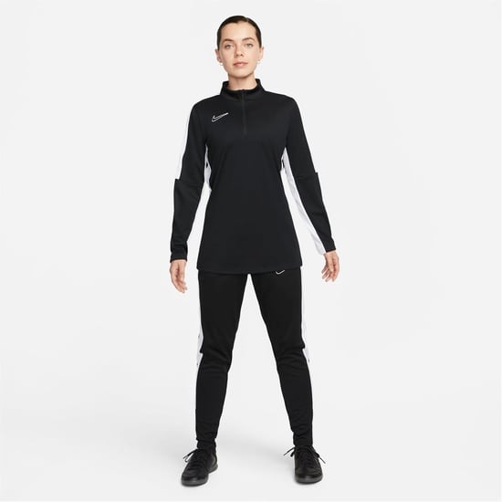 Nike Dri Fit Academy camiseta de entrenamiento de fútbol para mujer con cremallera de 1/2 en negro - Image 5