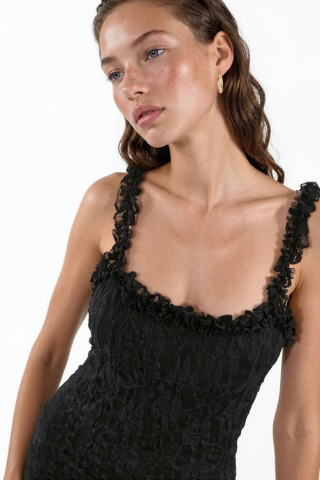 Vestido midi de encaje - Image 4