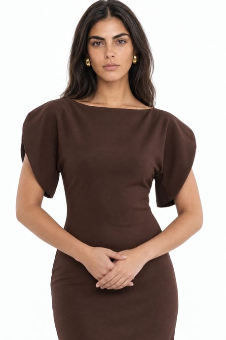 Busem Vestido midi de mujer con cuello redondo - Image 3