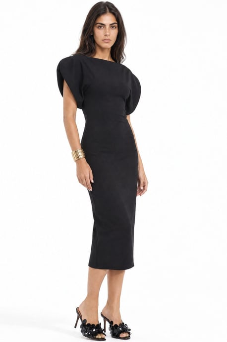Busem Vestido midi de mujer con cuello redondo - Image 3