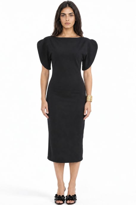 Busem Vestido midi de mujer con cuello redondo - Image 4