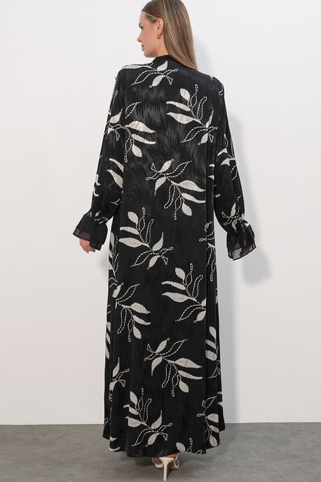 Big Dart Vestido largo floral de cuello redondo - Image 6