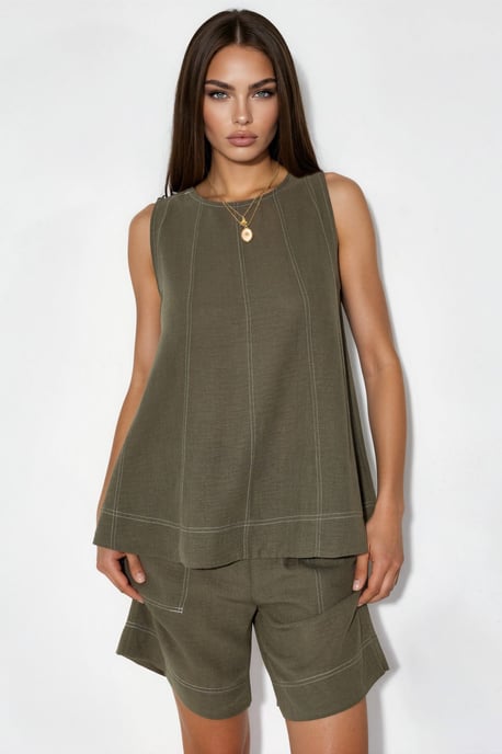 Stitch Detail Relax Fit Conjunto coordinado - Image 1