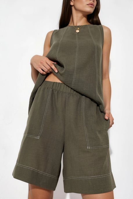 Stitch Detail Relax Fit Conjunto coordinado - Image 6