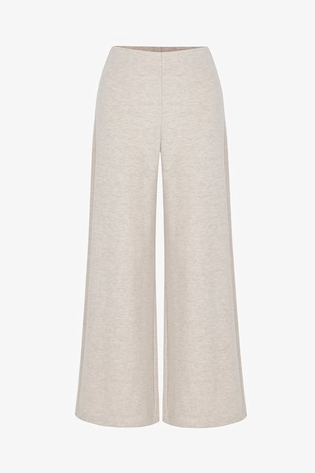 Pantalón cálido jaspeado de pierna ancha - Image 4