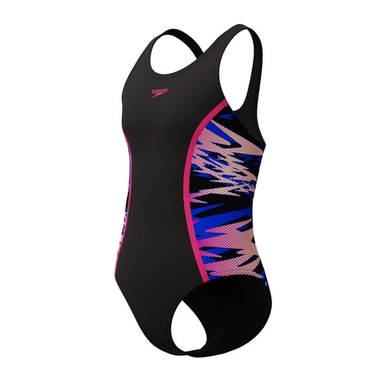 Speedo Bañador de una pieza Teen Hyperboom Splice (Negro/Rosa) - Image 4