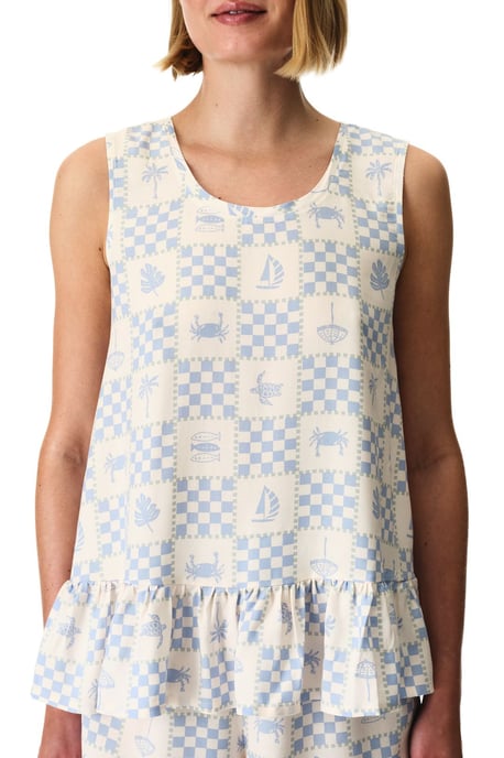 Sun Kissed Top de pijama de cuadros con tirantes - Image 2