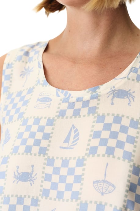 Sun Kissed Top de pijama de cuadros con tirantes - Image 3