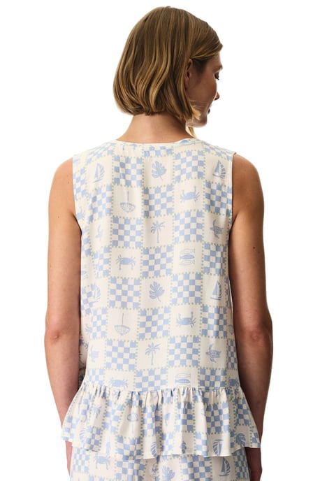 Sun Kissed Top de pijama de cuadros con tirantes - Image 4