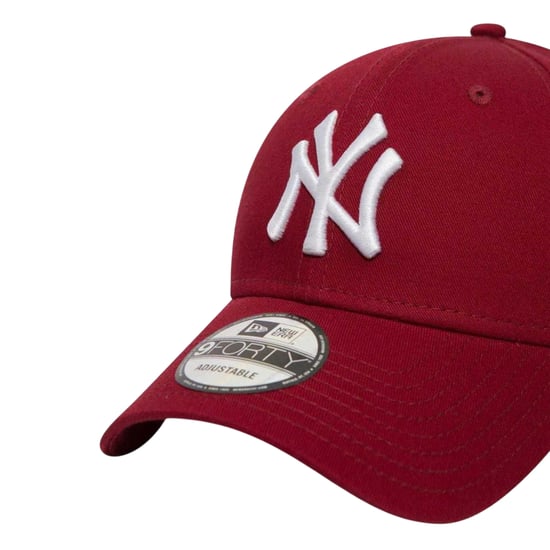 New Era Gorra de béisbol unisex para adultos New York Yankees (granate/blanco) - Image 3