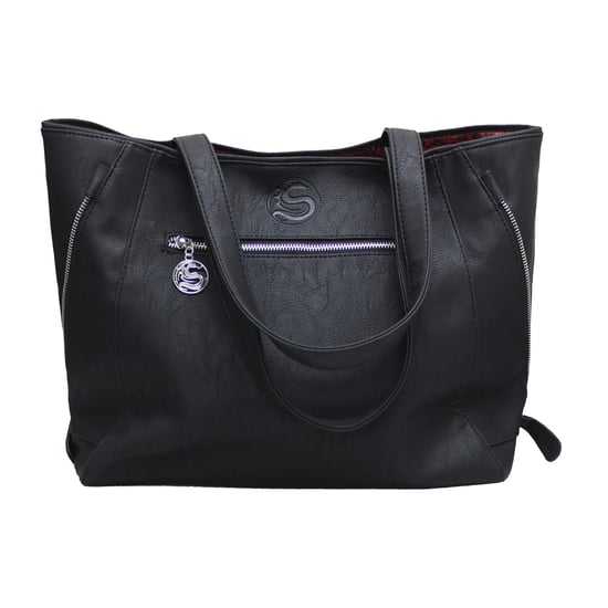 Spiral Bolso tote de piel sintética con gato negro (Negro) - Image 2
