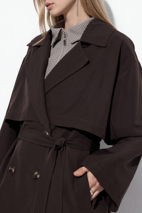 Gabardina cruzada con cinturón - Image 4