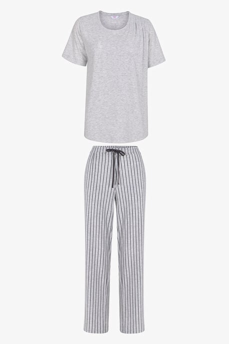 Penti Melange Mama Cómodo conjunto de pijama corto de rayas - Image 5