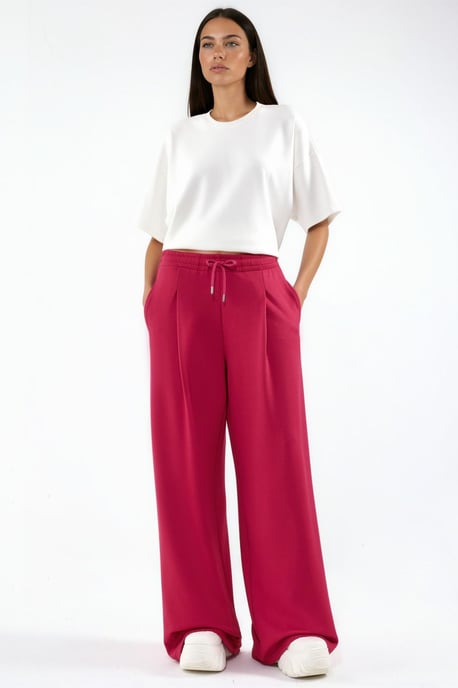 Pantalón Modal Touch plisado de pierna ancha - Image 4