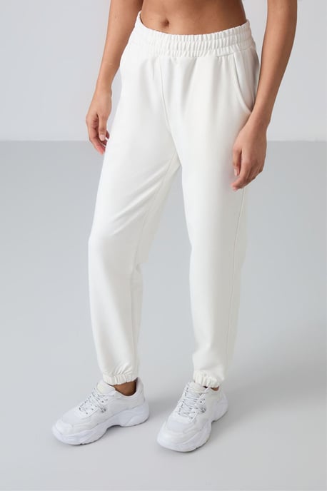 Tommy Life Pantalón jogger de felpa para mujer de cintura alta y corte relajado - Image 3