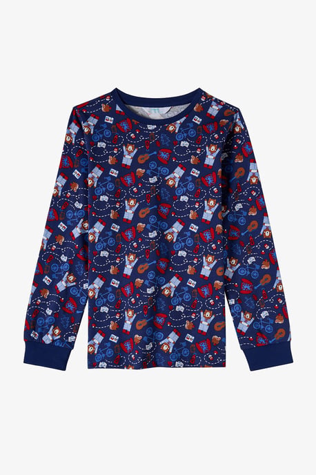 Penti Conjunto de pijama de algodón de manga larga Style Repeat para niño - Image 2
