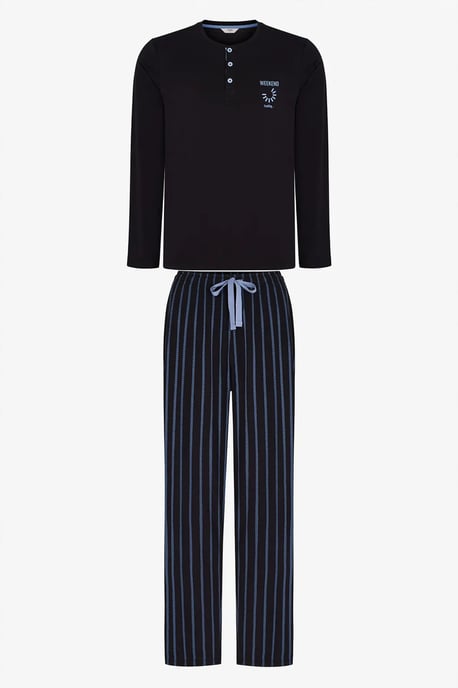 Penti Nightform conjunto de pijama de hombre a rayas y manga larga - Image 4