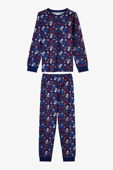 Penti Conjunto de pijama de algodón de manga larga Style Repeat para niño - Image 4