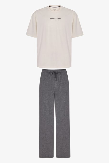 Penti Modern Stone conjunto de pijama de hombre oversize de manga corta - Image 1