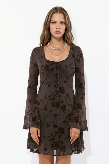 Hiccup Vestido mini skater floral - Image 5