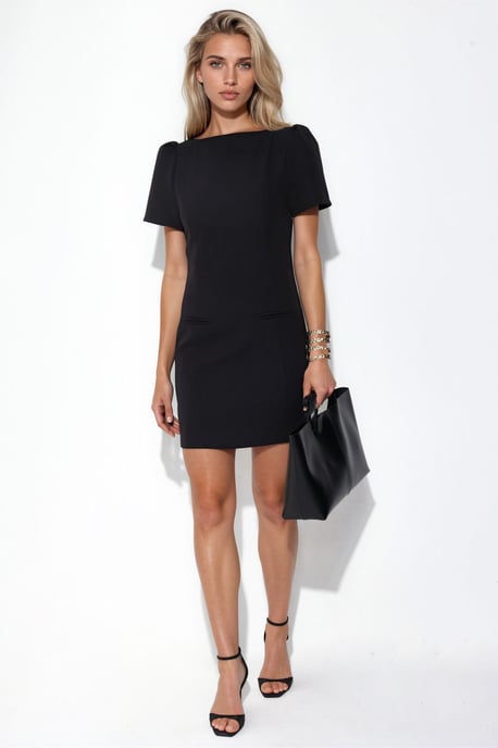 Vestido mini tejido con detalle de bolsillo de vivo - Image 2