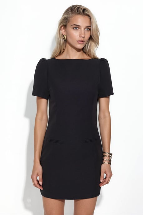 Vestido mini tejido con detalle de bolsillo de vivo - Image 6