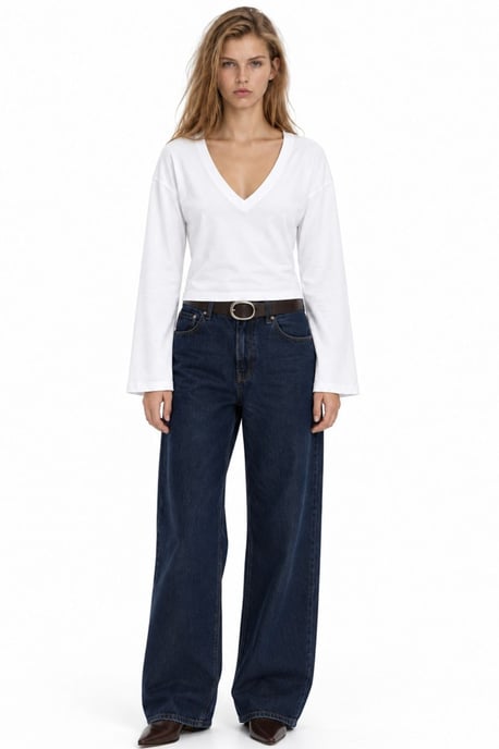 Camiseta de mujer de algodón y elastano Busem - Image 3