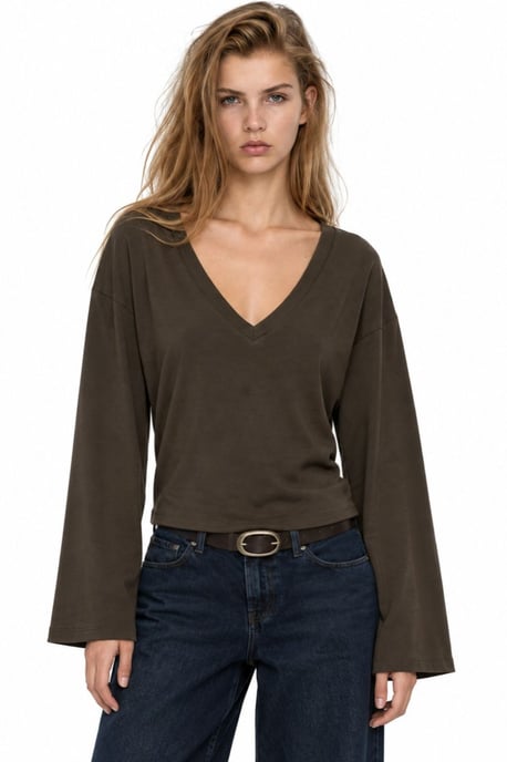 Busem Camiseta de algodón y elastano para mujer - Image 1