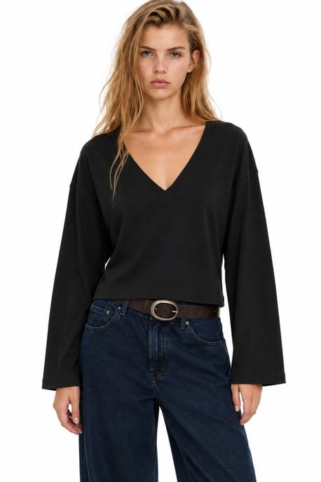 Busem Camiseta de algodón y elastano para mujer - Image 1