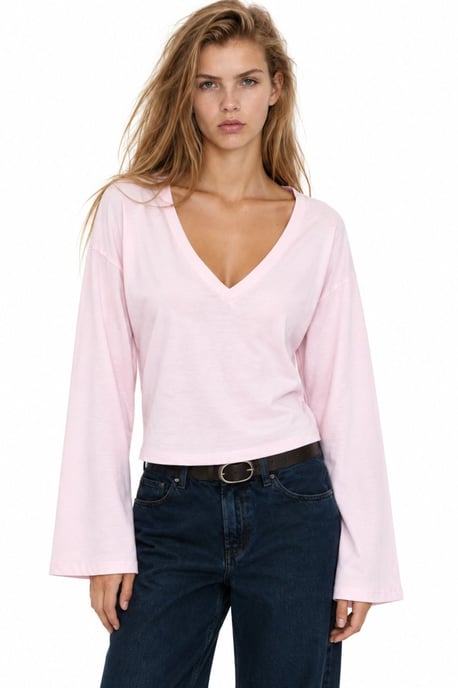 Busem Camiseta de mujer de algodón y elastano - Image 1
