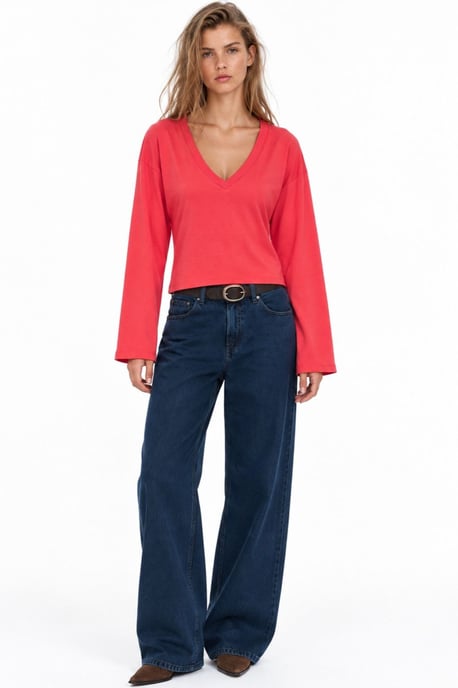 Busem Camiseta de algodón y elastano para mujer - Image 3
