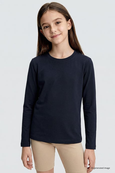 Camiseta infantil de manga larga con cuello redondo - Image 5