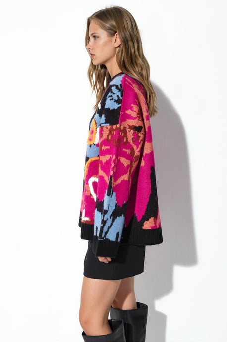 Jersey de punto jacquard oversize - Image 4