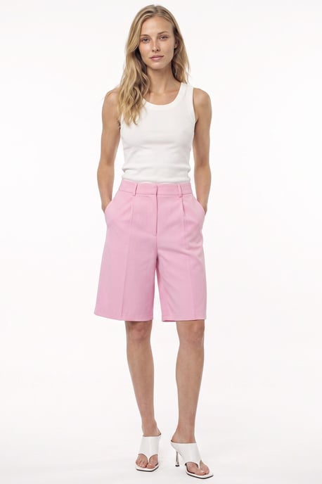 Pantalón corto sastre de tiro alto y pierna ancha - Image 4