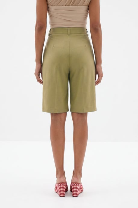 Shorts de cintura alta, pierna ancha y corte sastre - Image 3