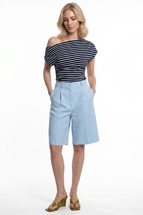 Pantalón corto sastre de tiro alto y pierna ancha - Image 2