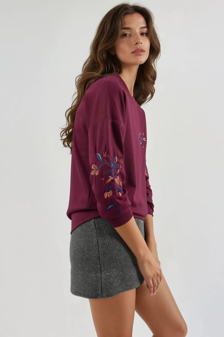 Sudadera de mujer con cuello redondo - Image 2