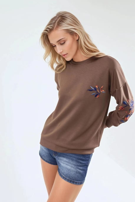 Sudadera de mujer con cuello redondo - Image 2