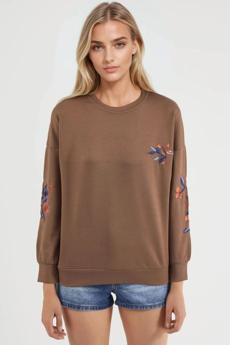 Sudadera de mujer con cuello redondo - Image 6