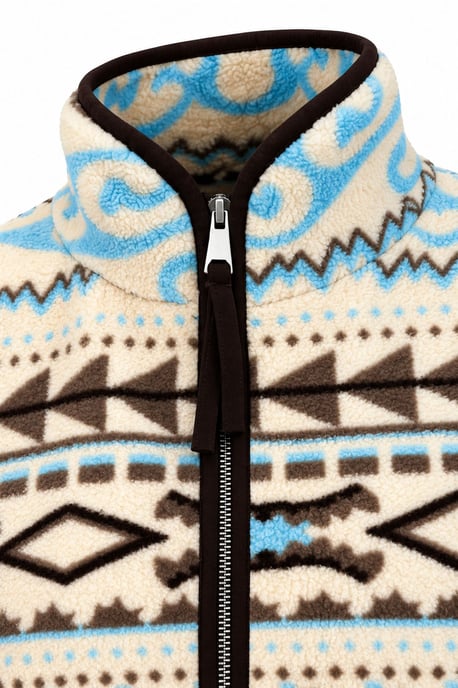 Mixray Sudadera de mujer con cuello de cremallera y estampado geométrico - Image 3
