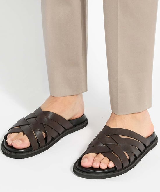 Dune Sandalias de piel trenzada sin cierres para hombre Iddris - Image 3