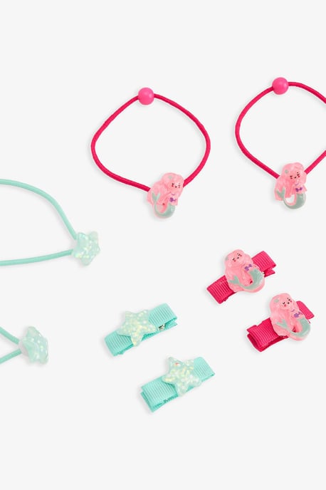 Penti Set de pinzas para el pelo con motivos de sirena para niñas - Image 2