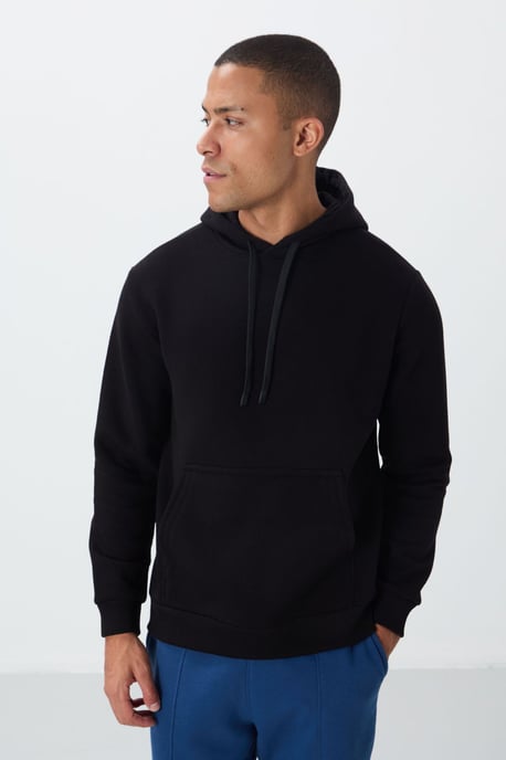 Sudadera de hombre lisa con capucha y bolsillo Tommy Life - Image 1