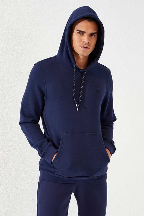 Tommy Life Sudadera de hombre lisa con capucha y bolsillo - Image 5