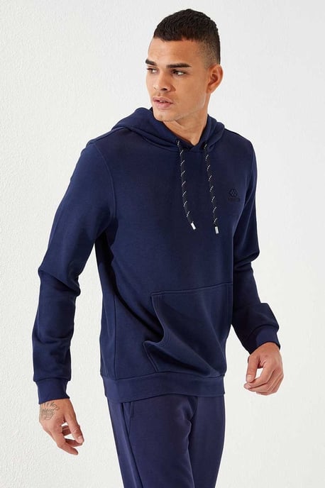 Tommy Life Sudadera de hombre lisa con capucha y bolsillo - Image 6