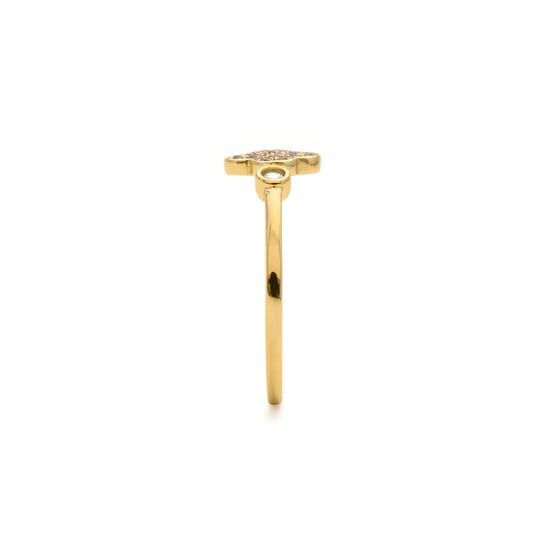 Anillo Luxenter de Plata de Ley 925 y Circonita Amatista acabado en oro amarillo 18k - Alsion - Image 3