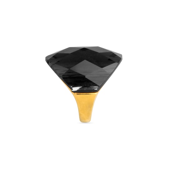 Anillo Luxenter de Cuarzo Hidrotermal Onix acabado en oro amarillo de 18K - Konsil - Image 3
