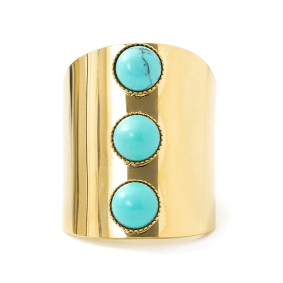 Anillo Luxenter de Turquesa acabado en oro amarillo de 18k - Isum - Image 5